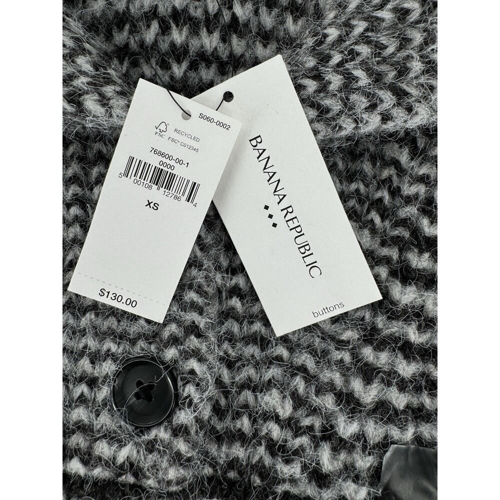 Banana Republic Sweater Sz XS Johnny Collar Wool Striped Preppy Old Money​ - Picture 5 of 14